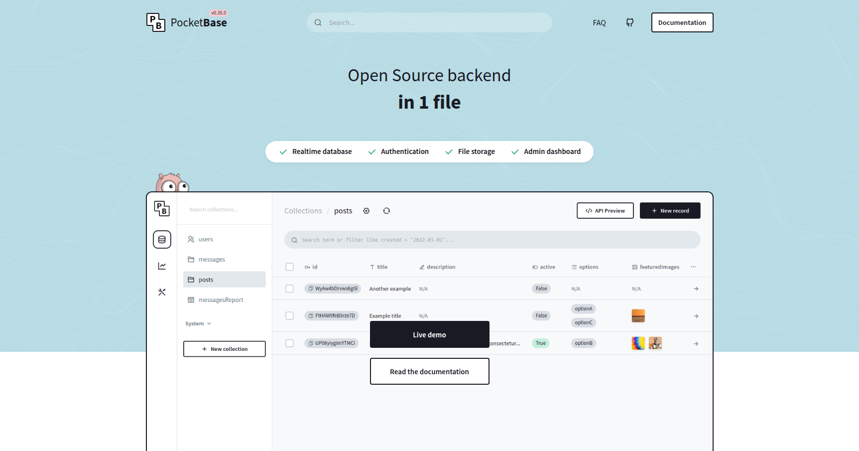 PocketBase Screenshot 1