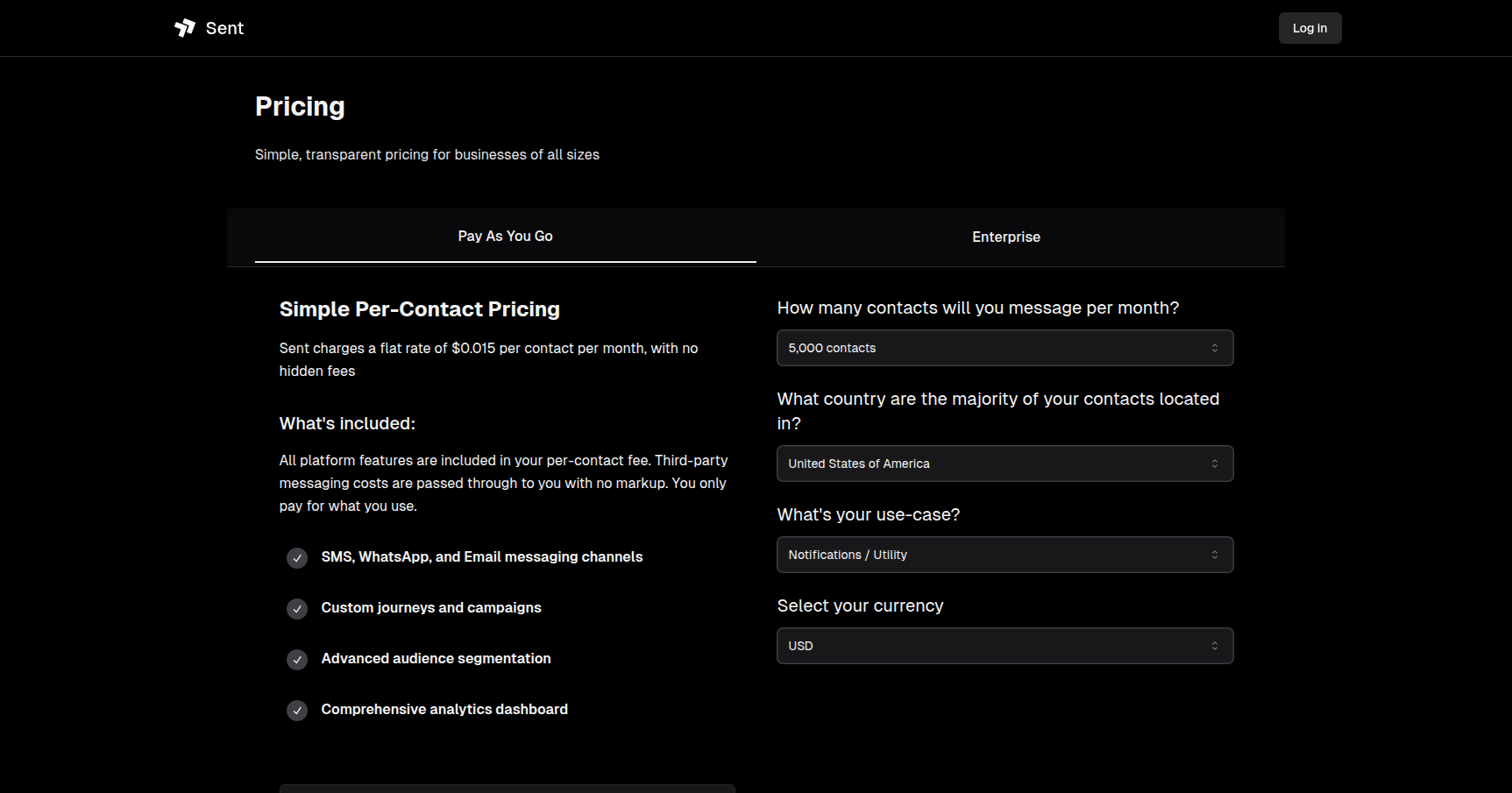 Sent.dm Screenshot 1