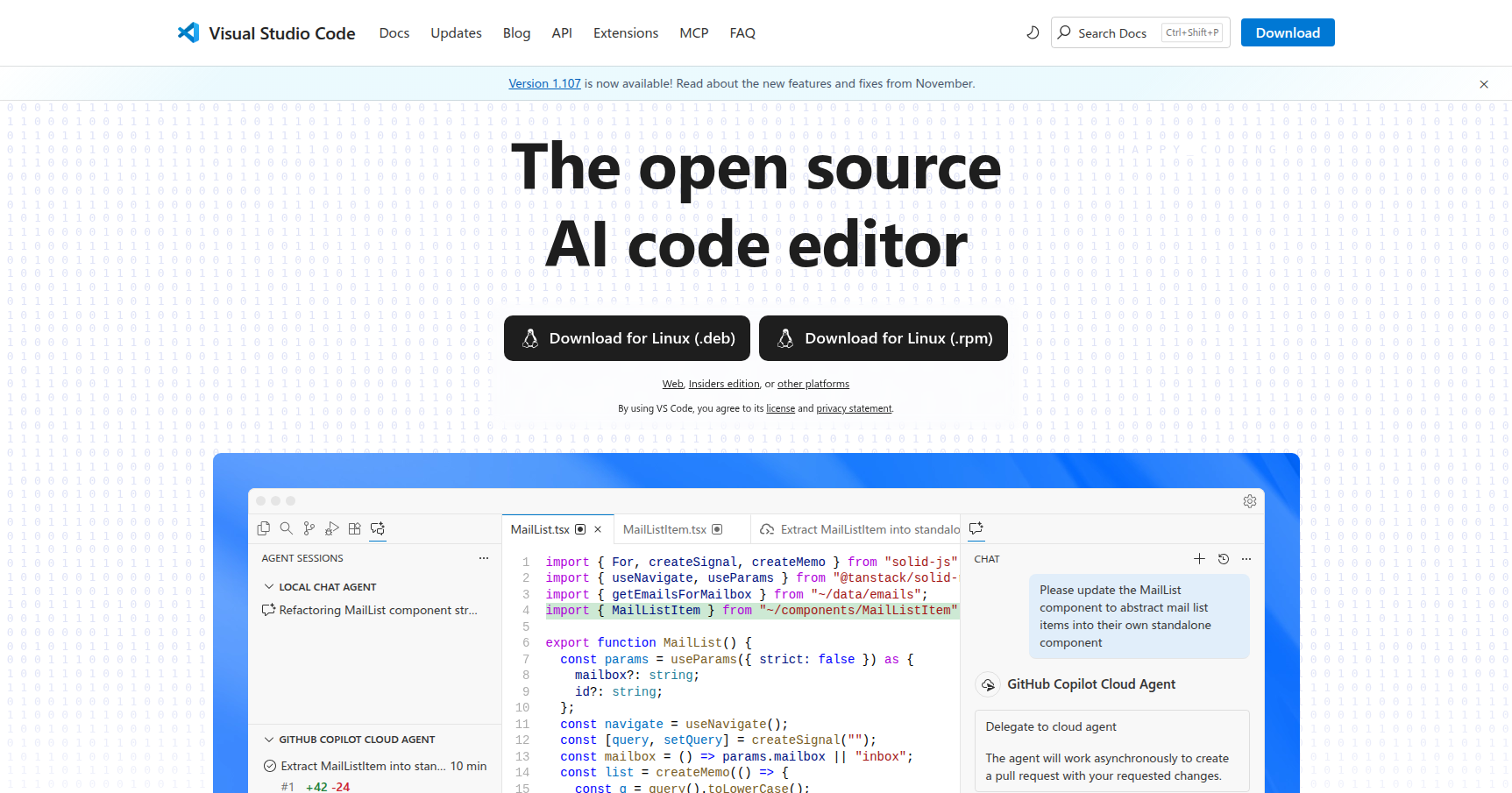 Visual Studio Code Screenshot 1