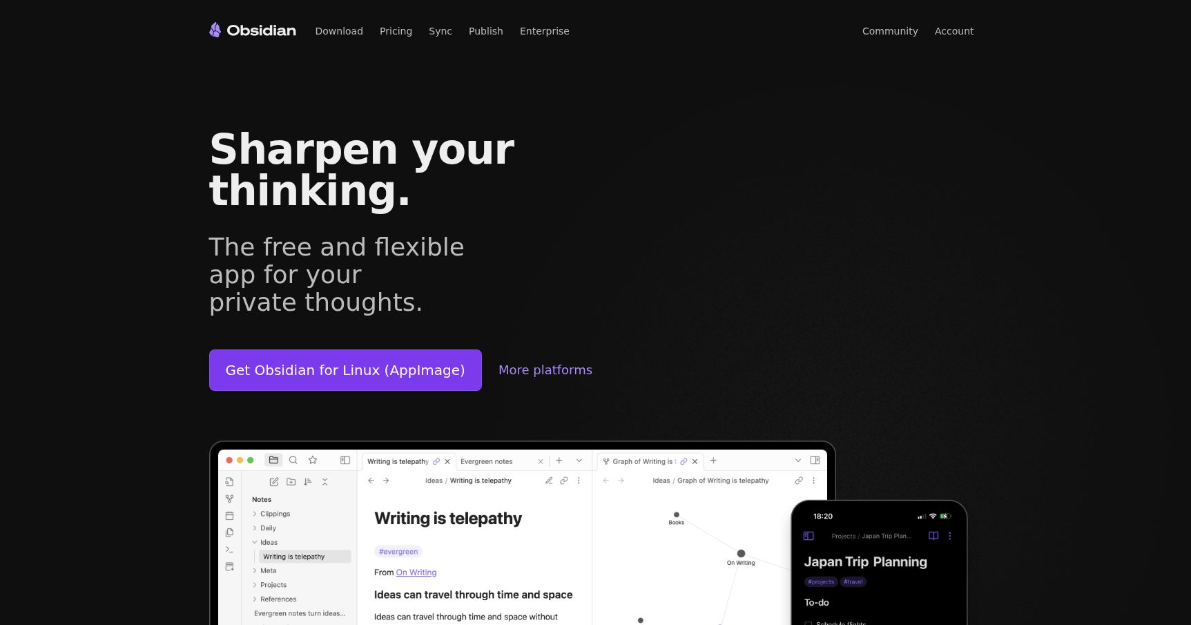 Obsidian Screenshot 1