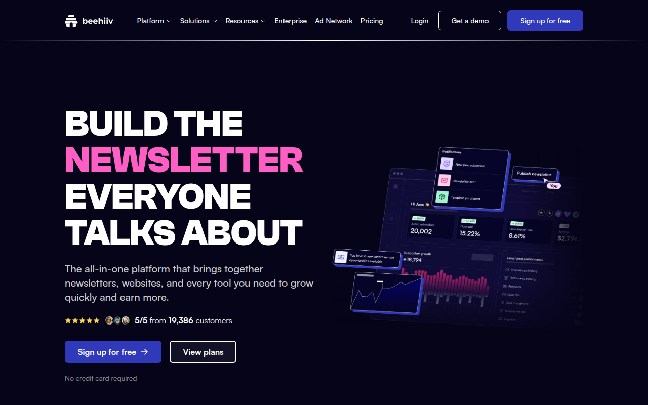 beehiiv Screenshot 1